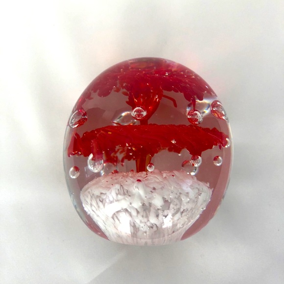 MCM PAPERWEIGHT glass Mid Century Vintage - Picture 3 of 5